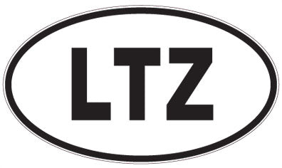 LTZ - 3 Letter Initials Oval Sticker