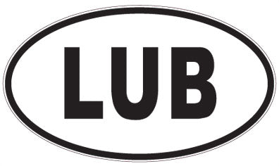 LUB - 3 Letter Initials Oval Sticker