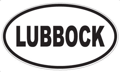 LUBBOCK - Oval Magnet