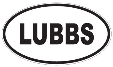 LUBBS - Oval Sticker