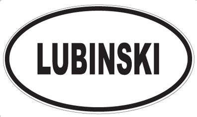 LUBINSKI - Oval Magnet