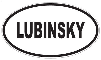 LUBINSKY - Oval Sticker