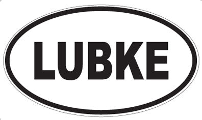 LUBKE - Oval Sticker