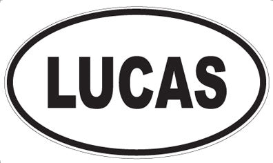 LUCAS - Oval Sticker