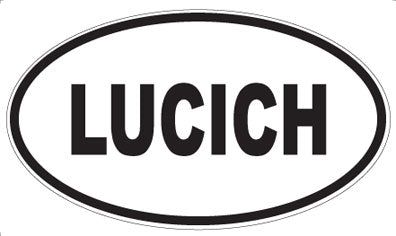 LUCICH - Oval Sticker