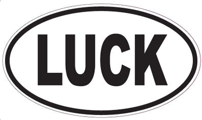 LUCK - Oval Sticker