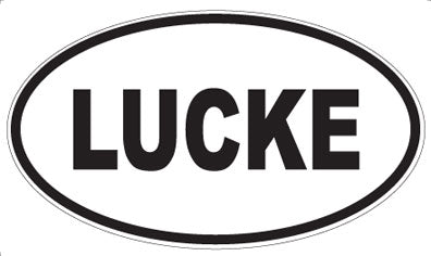LUCKE - Oval Sticker