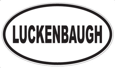 LUCKENBAUGH - Oval Sticker