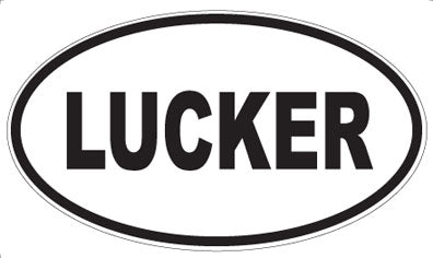 LUCKER - Oval Sticker