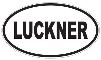 LUCKNER - Oval Sticker