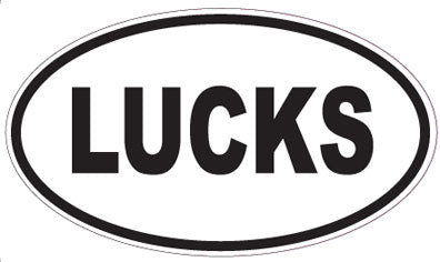LUCKS - Oval Sticker