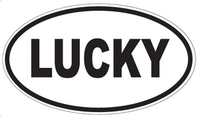 LUCKY - Oval Sticker