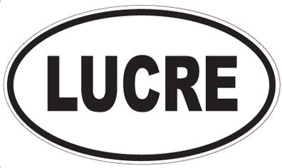 LUCRE - Oval Sticker