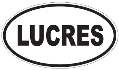 LUCRES - Oval Sticker