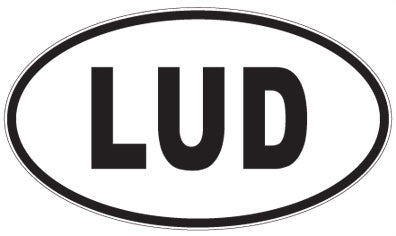 LUD - 3 Letter Initials Oval Sticker