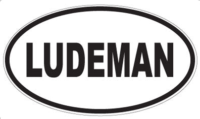 LUDEMAN - Oval Magnet