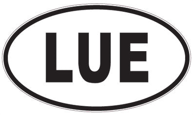 LUE - 3 Letter Initials Oval Sticker