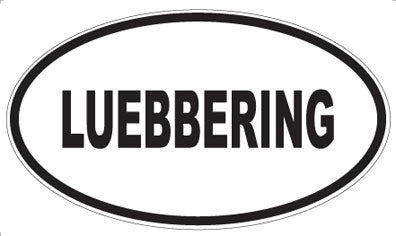 LUEBBERING - Oval Sticker