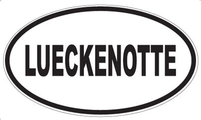 LUECKENOTTE - Oval Sticker