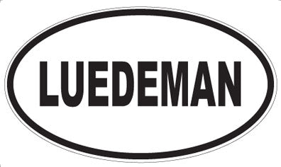 LUEDEMAN - Oval Sticker