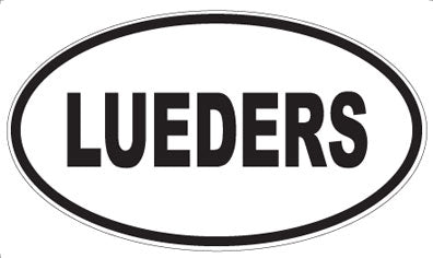 LUEDERS - Oval Magnet
