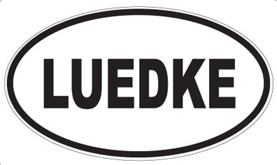 LUEDKE - Oval Magnet