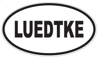LUEDTKE - Oval Sticker