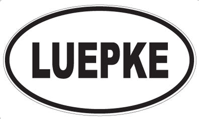 LUEPKE - Oval Sticker