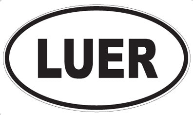 LUER - Oval Sticker