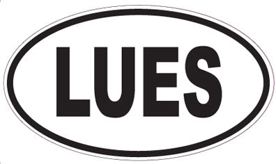LUES - Oval Sticker