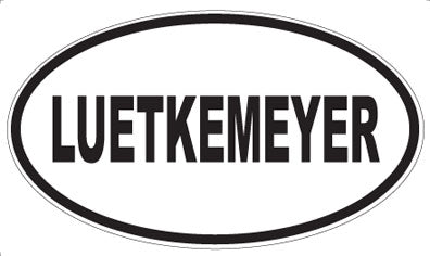 LUETKEMEYER - Oval Sticker
