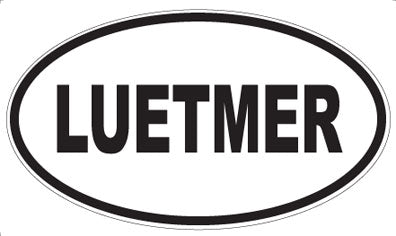 LUETMER - Oval Sticker