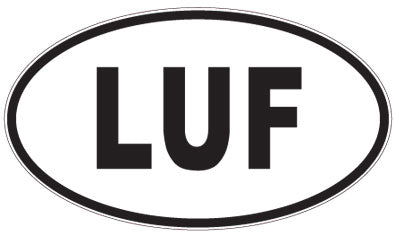 LUF - 3 Letter Initials Oval Sticker