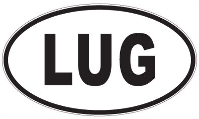 LUG - 3 Letter Initials Oval Sticker