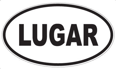 LUGAR - Oval Magnet