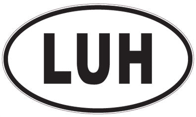 LUH - 3 Letter Initials Oval Sticker