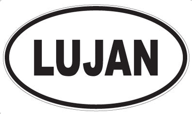 LUJAN - Oval Magnet