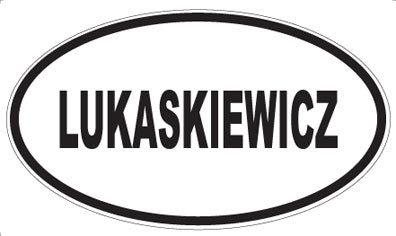 LUKASKIEWICZ - Oval Sticker