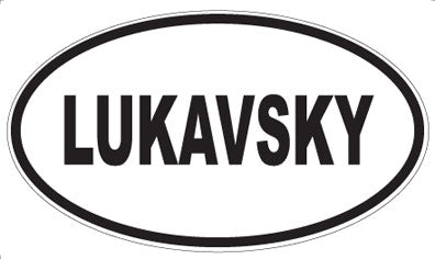 LUKAVSKY - Oval Sticker