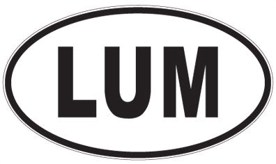LUM - 3 Letter Initials Oval Sticker