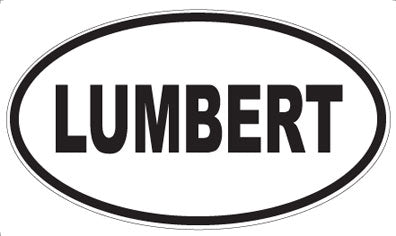 LUMBERT - Oval Magnet