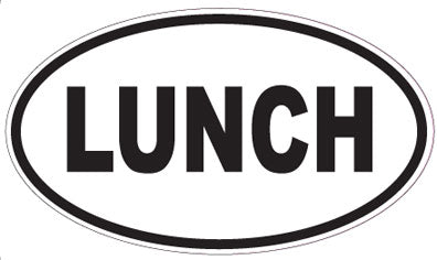 LUNCH - Oval Sticker