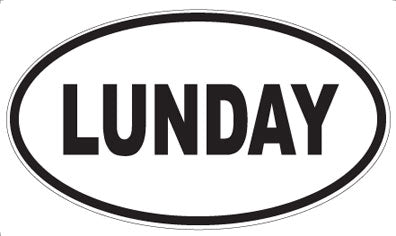 LUNDAY - Oval Sticker