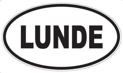 LUNDE - Oval Sticker
