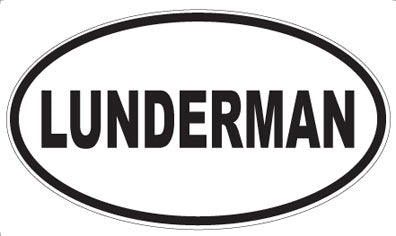 LUNDERMAN - Oval Sticker
