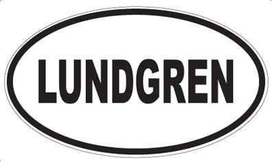 LUNDGREN - Oval Magnet