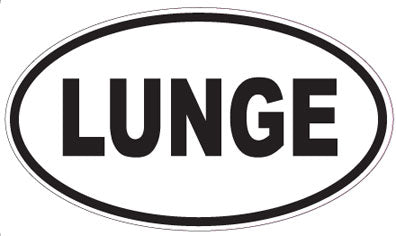 LUNGE - Oval Sticker