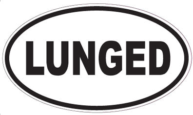 LUNGED - Oval Sticker