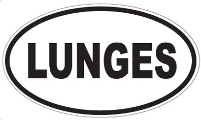 LUNGES - Oval Sticker