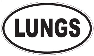 LUNGS - Oval Sticker